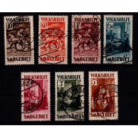 1931 SAAR - AFA 152-58 - Komplet sæt (stemplet)